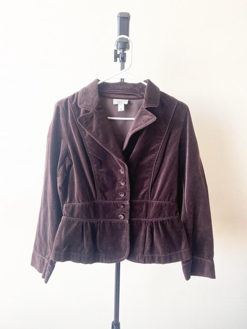 Ann Taylor LOFT Brown Velvet Blazer Jacket